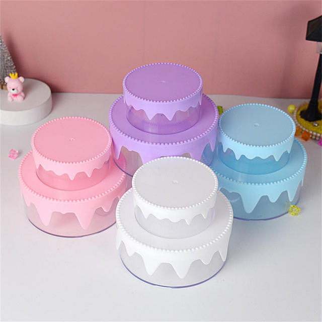 Dreamy Sweet Cream Cake Shape Storage Box Double Handmade DIY Storage Boxes  Kids Trinkets Sundry Organizer Plastic Boxes - AliExpress